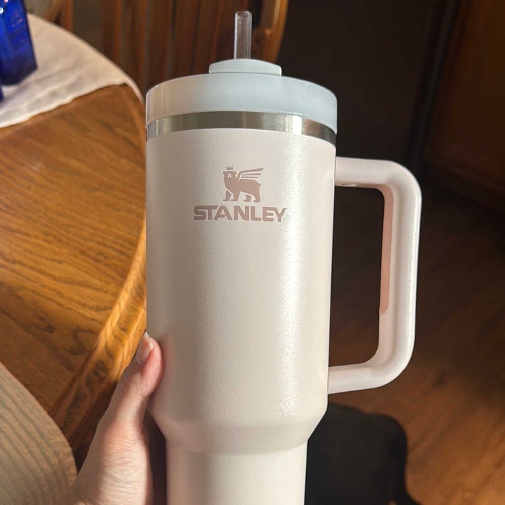 Used 40oz Stanley Blush Travel Mug with Handle